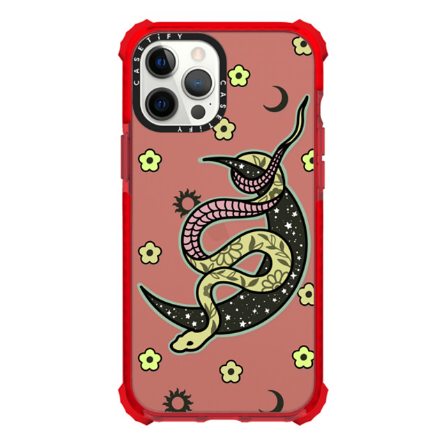 The Funkie Flower x CASETiFY iPhone 12 Pro Max ケース レッド ウルトラインパクトケース In The Night by The Funkie Flower