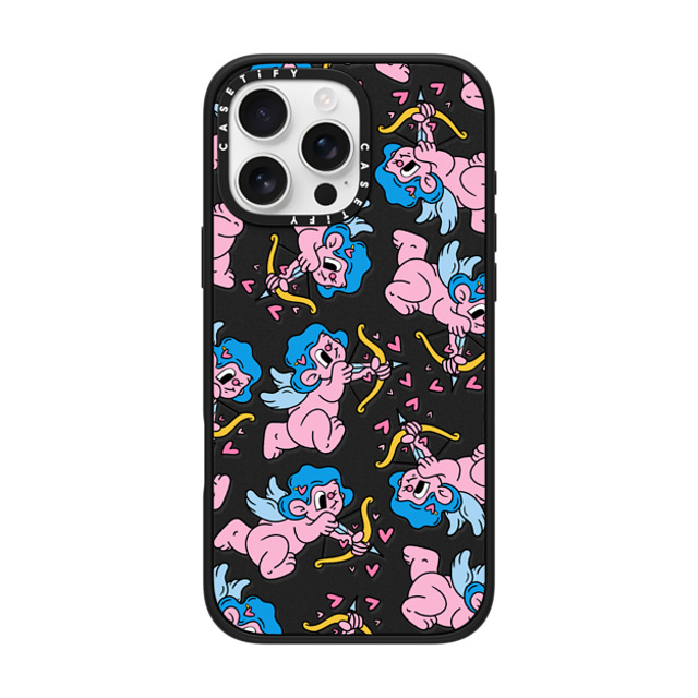 Bobbi Rae x CASETiFY iPhone 16 Pro Max Case Heart,Cartoon Matte Black Impact Case MagSafe Compatible Cupid Father's Day Bobbi Rae x CASETiFY iPhone 16 Pro Max Case Heart,Cartoon Matte Black Impact Case MagSafe Compatible Cupid Father's Day