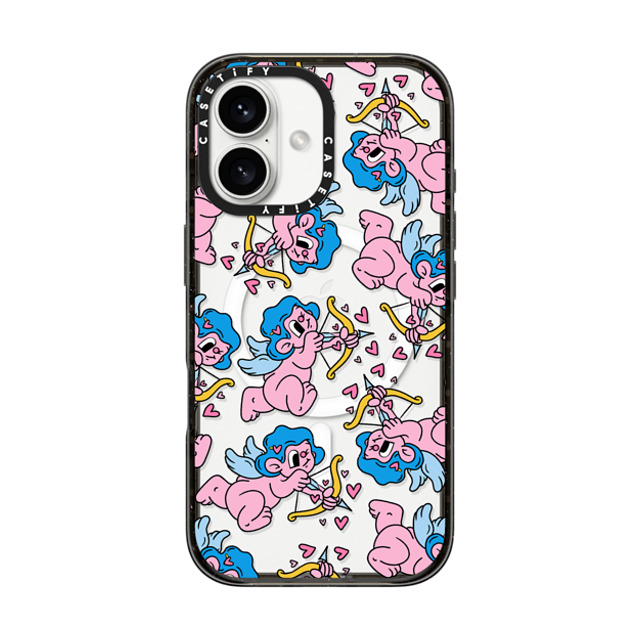 Bobbi Rae x CASETiFY iPhone 16 Case Heart,Cartoon Black Impact Case MagSafe Compatible Cupid Father's Day Bobbi Rae x CASETiFY iPhone 16 Case Heart,Cartoon Black Impact Case MagSafe Compatible Cupid Father's Day