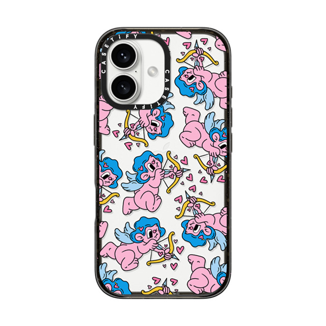 Bobbi Rae x CASETiFY iPhone 16 Case Heart,Cartoon Black Impact Case Cupid Father's Day Bobbi Rae x CASETiFY iPhone 16 Case Heart,Cartoon Black Impact Case Cupid Father's Day