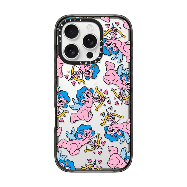 Bobbi Rae x CASETiFY iPhone 16 Pro Case Heart,Cartoon Black Impact Case Cupid Father's Day Bobbi Rae x CASETiFY iPhone 16 Pro Case Heart,Cartoon Black Impact Case Cupid Father's Day