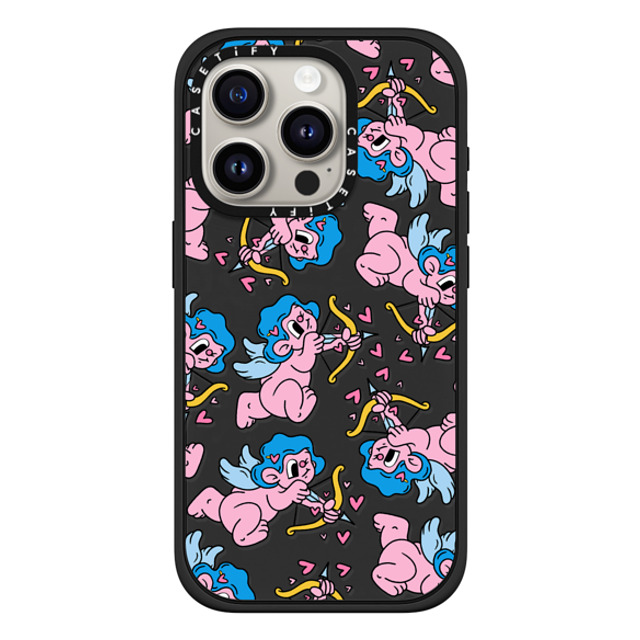 Bobbi Rae x CASETiFY iPhone 15 Pro Case Heart,Cartoon Matte Black Impact Case MagSafe Compatible Cupid Father's Day Bobbi Rae x CASETiFY iPhone 15 Pro Case Heart,Cartoon Matte Black Impact Case MagSafe Compatible Cupid Father's Day