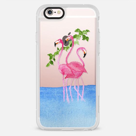 Elegant pink watercolor hand painted flamingo iPhone 6s Case by Pink ...