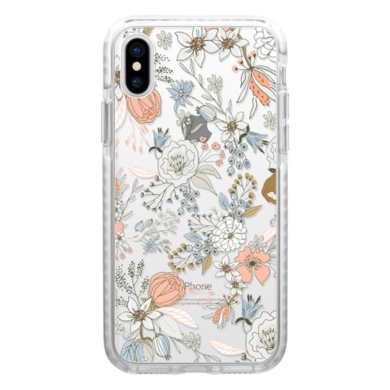 Abstract modern coral white pastel rustic floral – CASETiFY