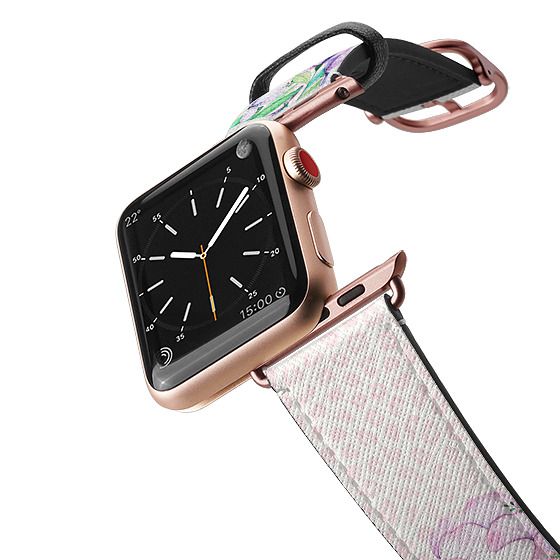 Pastel Pink Lavender Watercolor Floral Animal Print Apple Watch Band Casetify
