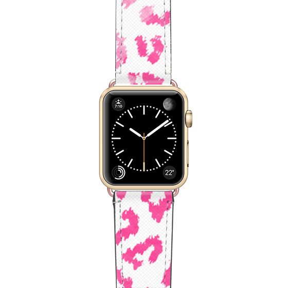 apple watch 38mm bands pink girly watercolor animal print