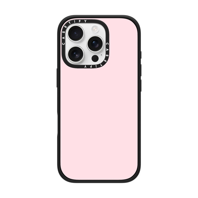 CASETiFY iPhone 16 Pro Case Matte Black Impact Case Modern blush pink solid color block pink water CASETiFY iPhone 16 Pro Case Matte Black Impact Case Modern blush pink solid color block pink water
