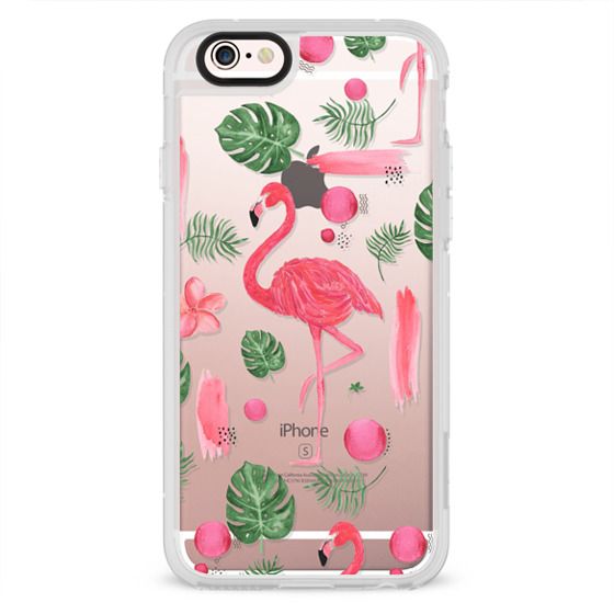 Elegant hot pink watercolor tropical flamingo floral – CASETiFY
