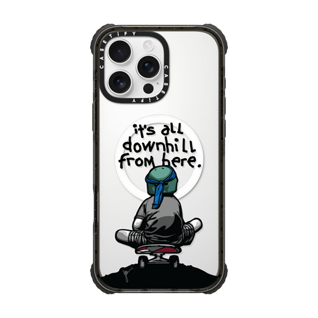 Joe Iurato x CASETiFY iPhone 16 Pro Max ケース Quote,Pop Art ブラック ウルトラ インパクトケース MagSafe 対応 IT'S ALL DOWNHILL FROM HERE Father's Day Joe Iurato x CASETiFY iPhone 16 Pro Max ケース Quote,Pop Art ブラック ウルトラ インパクトケース MagSafe 対応 IT'S ALL DOWNHILL FROM HERE Father's Day