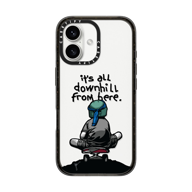 Joe Iurato x CASETiFY iPhone 16 Case Quote,Pop Art Black Impact Case IT'S ALL DOWNHILL FROM HERE Father's Day Joe Iurato x CASETiFY iPhone 16 Case Quote,Pop Art Black Impact Case IT'S ALL DOWNHILL FROM HERE Father's Day
