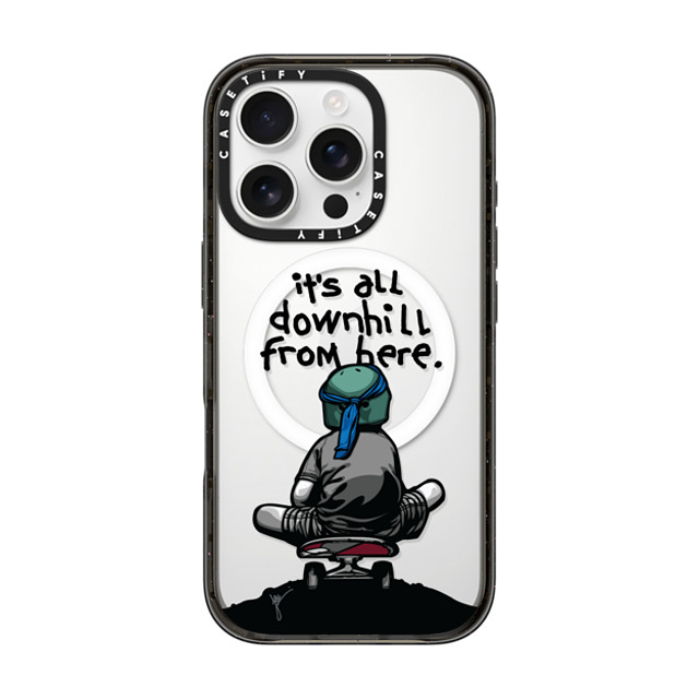 Joe Iurato x CASETiFY iPhone 16 Pro Case Quote,Pop Art Black Impact Case MagSafe Compatible IT'S ALL DOWNHILL FROM HERE Father's Day Joe Iurato x CASETiFY iPhone 16 Pro Case Quote,Pop Art Black Impact Case MagSafe Compatible IT'S ALL DOWNHILL FROM HERE Father's Day