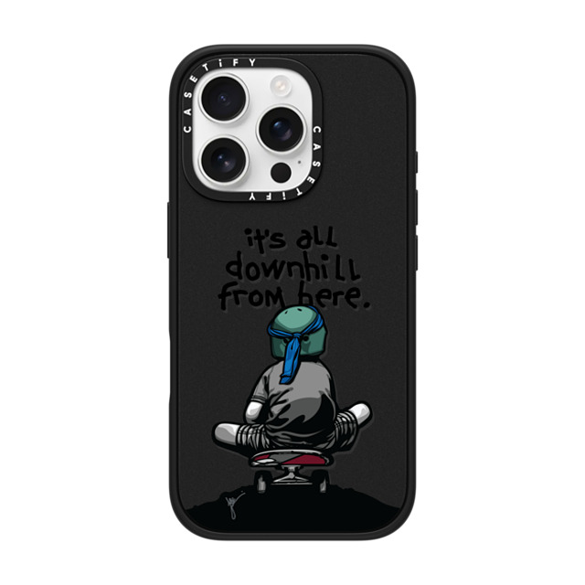 Joe Iurato x CASETiFY iPhone 16 Pro ケース Quote,Pop Art マットブラック インパクトケース MagSafe対応 IT'S ALL DOWNHILL FROM HERE Father's Day Joe Iurato x CASETiFY iPhone 16 Pro ケース Quote,Pop Art マットブラック インパクトケース MagSafe対応 IT'S ALL DOWNHILL FROM HERE Father's Day
