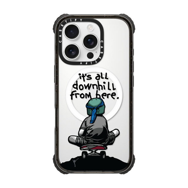 Joe Iurato x CASETiFY iPhone 16 Pro ケース Quote,Pop Art ブラック ウルトラ インパクトケース MagSafe 対応 IT'S ALL DOWNHILL FROM HERE Father's Day Joe Iurato x CASETiFY iPhone 16 Pro ケース Quote,Pop Art ブラック ウルトラ インパクトケース MagSafe 対応 IT'S ALL DOWNHILL FROM HERE Father's Day