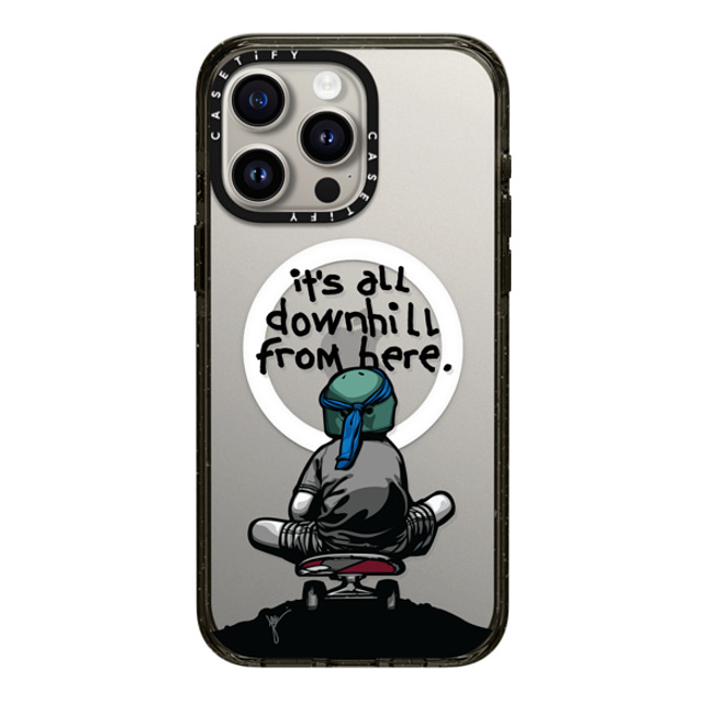 Joe Iurato x CASETiFY iPhone 15 Pro Max ケース Quote,Pop Art ブラック インパクトケース MagSafe対応 IT'S ALL DOWNHILL FROM HERE Father's Day Joe Iurato x CASETiFY iPhone 15 Pro Max ケース Quote,Pop Art ブラック インパクトケース MagSafe対応 IT'S ALL DOWNHILL FROM HERE Father's Day