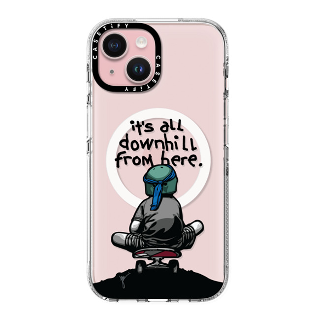 Joe Iurato x CASETiFY iPhone 15 Case Quote,Pop Art Clear Clear Case MagSafe Compatible IT'S ALL DOWNHILL FROM HERE Father's Day Joe Iurato x CASETiFY iPhone 15 Case Quote,Pop Art Clear Clear Case MagSafe Compatible IT'S ALL DOWNHILL FROM HERE Father's Day