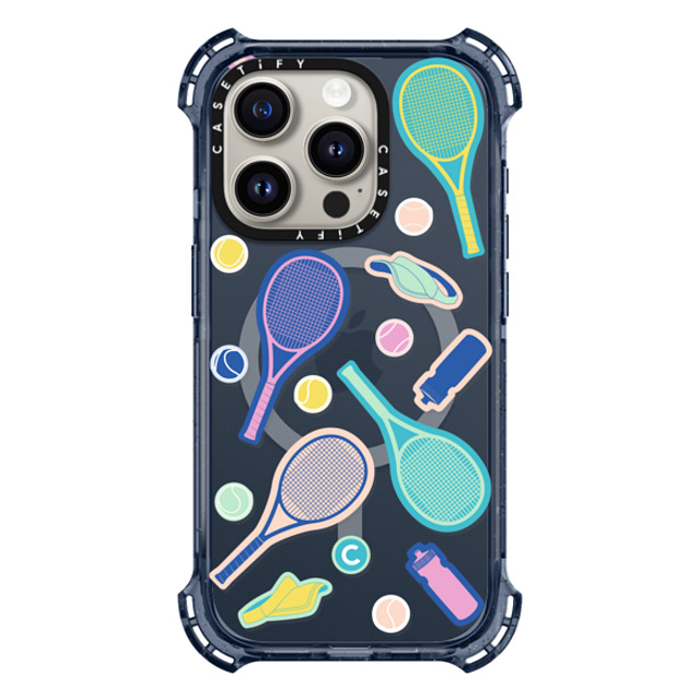 CASETiFY iPhone 15 Pro ケース Classic Blue バウンスケース Tennis Stickers athena wong Father's Day CASETiFY iPhone 15 Pro ケース Classic Blue バウンスケース Tennis Stickers athena wong Father's Day