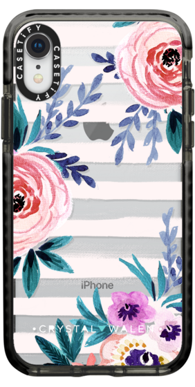 Shockproof Hard Back TPU Case for iPhone XR -Blue ZCDAYE Flower Case for iPhone XR,iPhone XR Cover,Clear Flower Floral Dandelion Pattern Cover for Girls Women 6.1 inch 