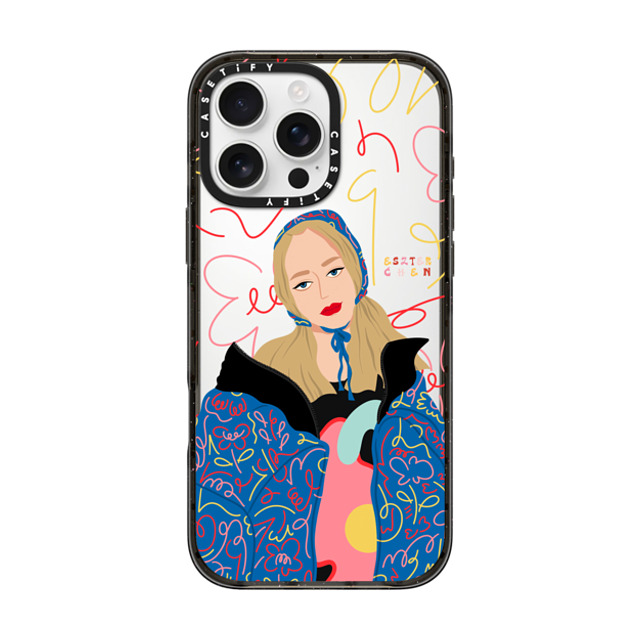 CASETiFY iPhone 16 Pro Max Case Black インパクトケース Graffiti Girl by Eszter Chen eszterchenart Mother's Day CASETiFY iPhone 16 Pro Max Case Black インパクトケース Graffiti Girl by Eszter Chen eszterchenart Mother's Day