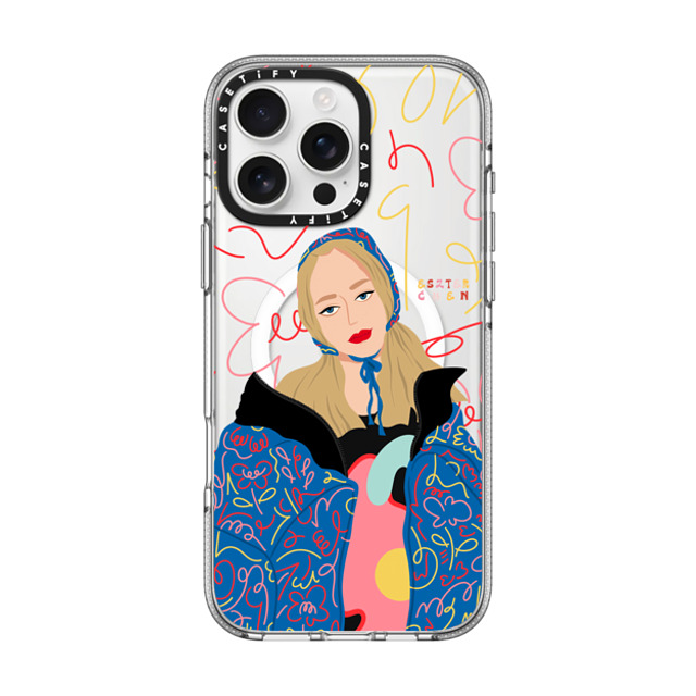 CASETiFY iPhone 16 Pro Max ケース クリア クリア ケース MagSafe対応 Graffiti Girl by Eszter Chen eszterchenart Mother's Day CASETiFY iPhone 16 Pro Max ケース クリア クリア ケース MagSafe対応 Graffiti Girl by Eszter Chen eszterchenart Mother's Day