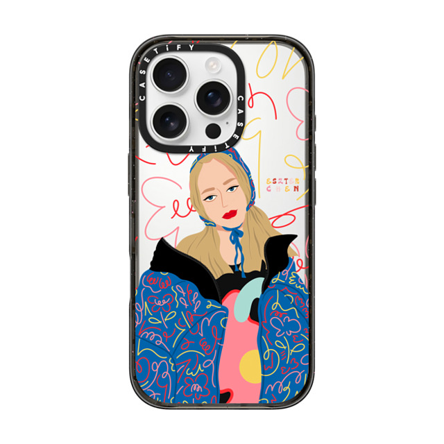 CASETiFY iPhone 16 Pro Case Black インパクトケース Graffiti Girl by Eszter Chen eszterchenart Mother's Day CASETiFY iPhone 16 Pro Case Black インパクトケース Graffiti Girl by Eszter Chen eszterchenart Mother's Day