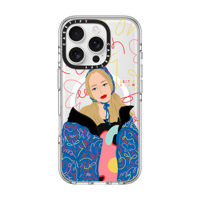 CASETiFY iPhone 16 Pro Case Clear Clear Case MagSafe Compatible Graffiti Girl by Eszter Chen eszterchenart Father's Day CASETiFY iPhone 16 Pro Case Clear Clear Case MagSafe Compatible Graffiti Girl by Eszter Chen eszterchenart Father's Day