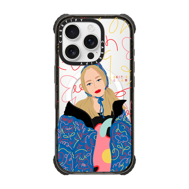 CASETiFY iPhone 16 Pro Case Black ウルトラ インパクトケース MagSafe 対応 Graffiti Girl by Eszter Chen eszterchenart Mother's Day CASETiFY iPhone 16 Pro Case Black ウルトラ インパクトケース MagSafe 対応 Graffiti Girl by Eszter Chen eszterchenart Mother's Day