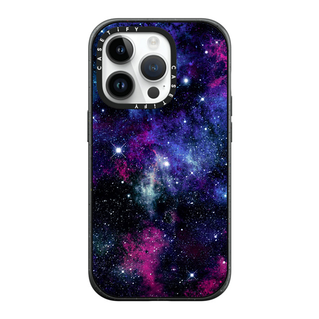 Organic Saturation x CASETiFY iPhone 14 Pro ケース マットブラック インパクトケース MagSafe対応 Galaxy Stars 3