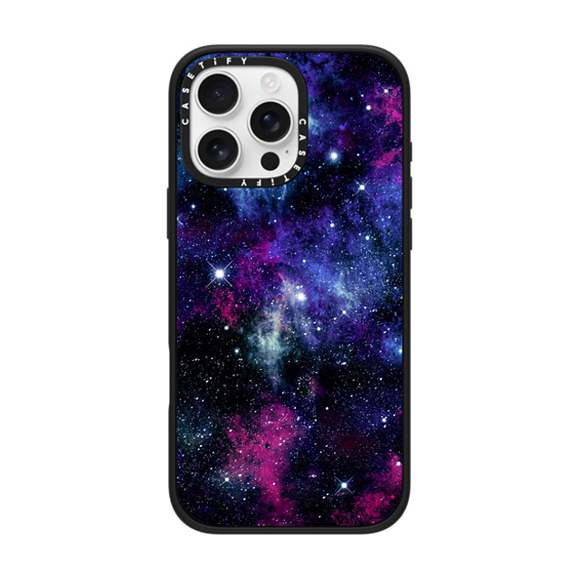 Organic Saturation x CASETiFY iPhone 16 Pro Max ケース マットブラック インパクトケース MagSafe対応 Galaxy Stars 3