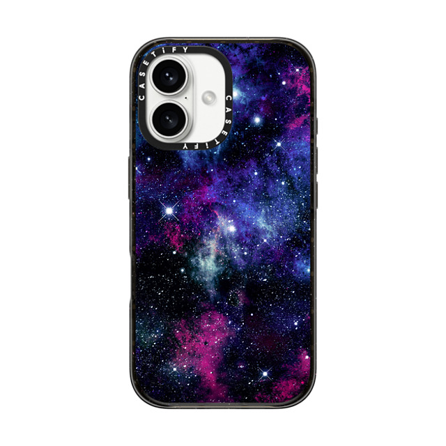 Organic Saturation x CASETiFY iPhone 16 ケース ブラック インパクトケース MagSafe対応 Galaxy Stars 3