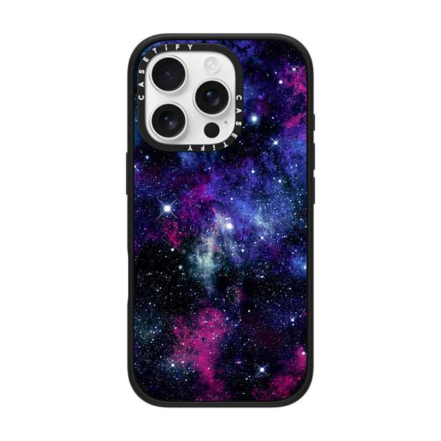 Organic Saturation x CASETiFY iPhone 16 Pro ケース マットブラック インパクトケース MagSafe対応 Galaxy Stars 3