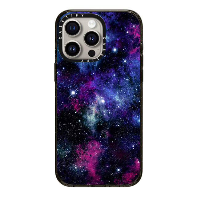 Organic Saturation x CASETiFY iPhone 15 Pro Max ケース ブラック インパクトケース MagSafe対応 Galaxy Stars 3