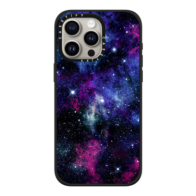 Organic Saturation x CASETiFY iPhone 15 Pro Max ケース マットブラック インパクトケース MagSafe対応 Galaxy Stars 3