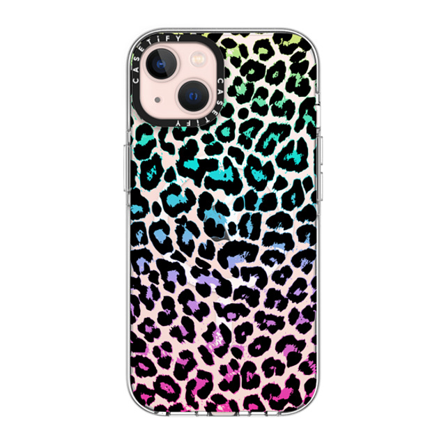 Organic Saturation x CASETiFY iPhone 13 ケース クリア クリア ケース MagSafe対応 Wild Colorful Leopard Transparent