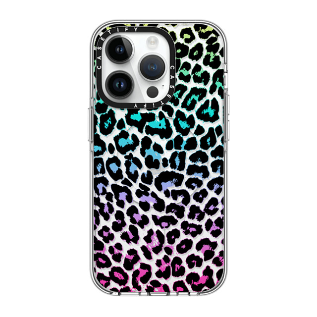 Organic Saturation x CASETiFY iPhone 14 Pro ケース クリア クリア ケース MagSafe対応 Wild Colorful Leopard Transparent