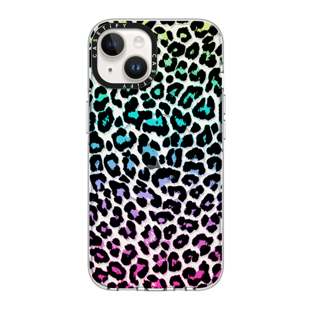 Organic Saturation x CASETiFY iPhone 14 ケース クリア クリア ケース MagSafe対応 Wild Colorful Leopard Transparent