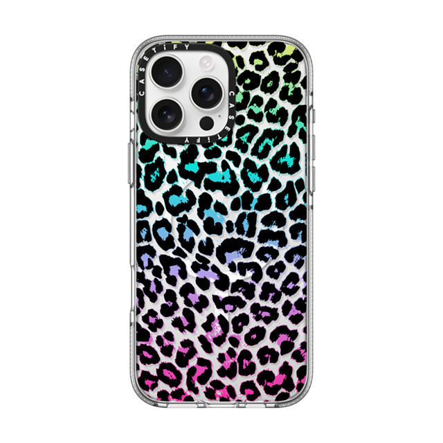 Organic Saturation x CASETiFY iPhone 16 Pro Max ケース クリア クリア ケース MagSafe対応 Wild Colorful Leopard Transparent