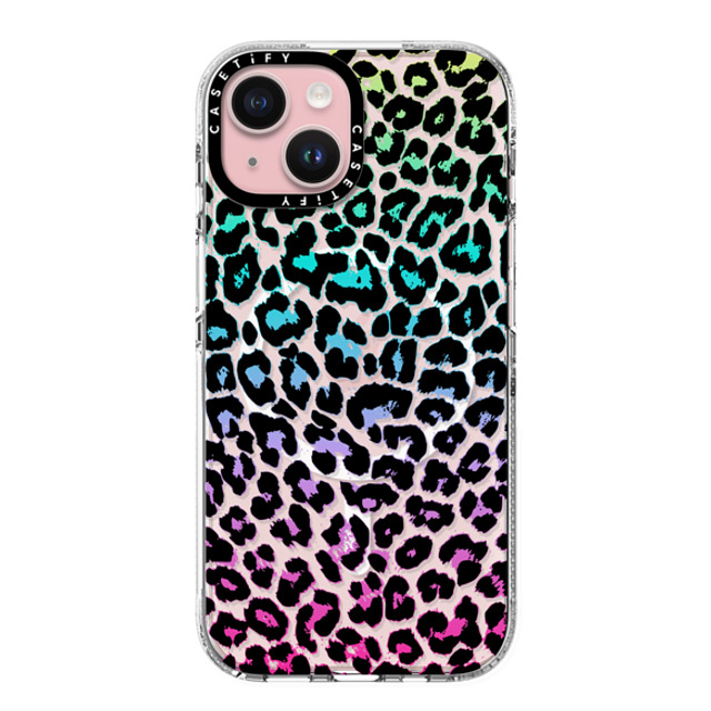 Organic Saturation x CASETiFY iPhone 15 ケース クリア クリア ケース MagSafe対応 Wild Colorful Leopard Transparent