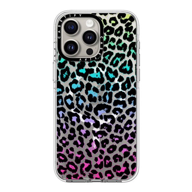 Organic Saturation x CASETiFY iPhone 15 Pro Max ケース クリア クリア ケース MagSafe対応 Wild Colorful Leopard Transparent