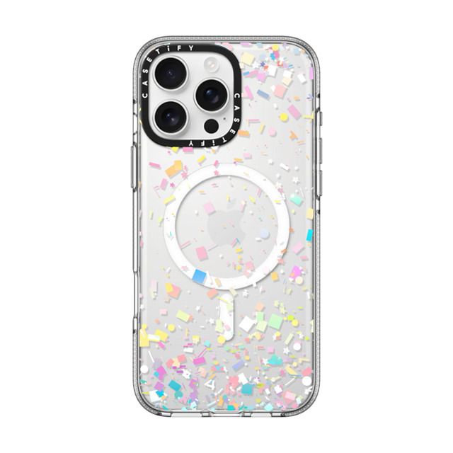 Organic Saturation x CASETiFY iPhone 16 Pro Max ケース クリア クリア ケース MagSafe対応 Pastel Confetti Explosion Transparent