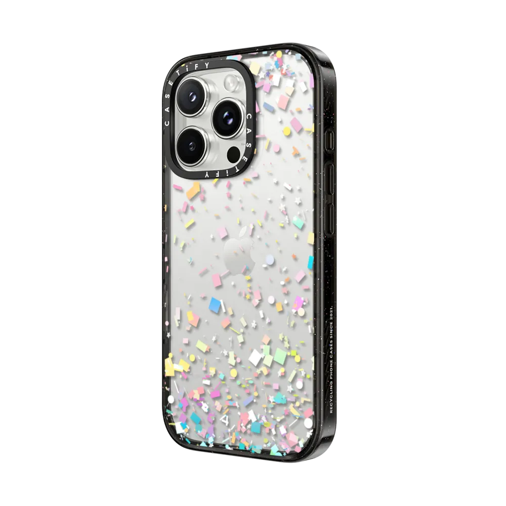 Impact Ring Stand iPhone 16 Pro Max Case MagSafe Compatible - Pastel Confetti Explosion Transparent
