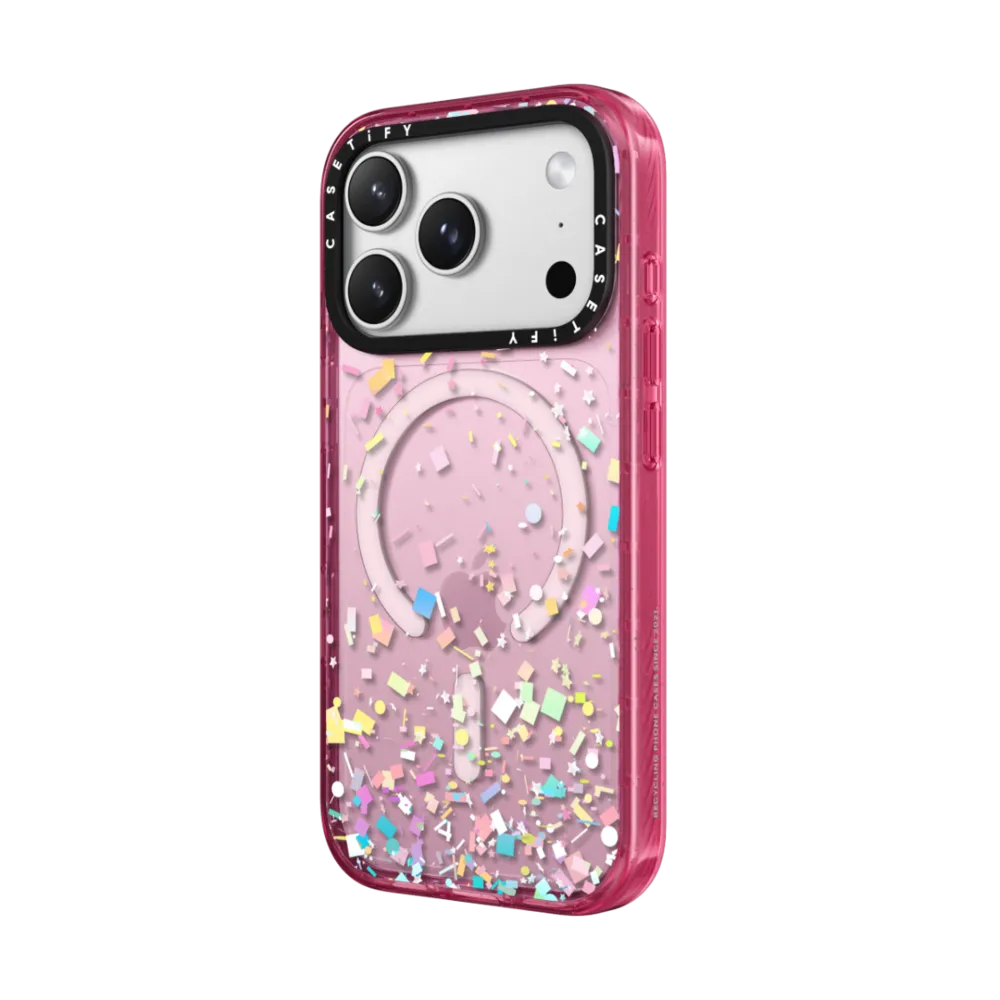 Impact iPhone 17 Pro Max Case MagSafe Compatible - Pastel Confetti Explosion Transparent