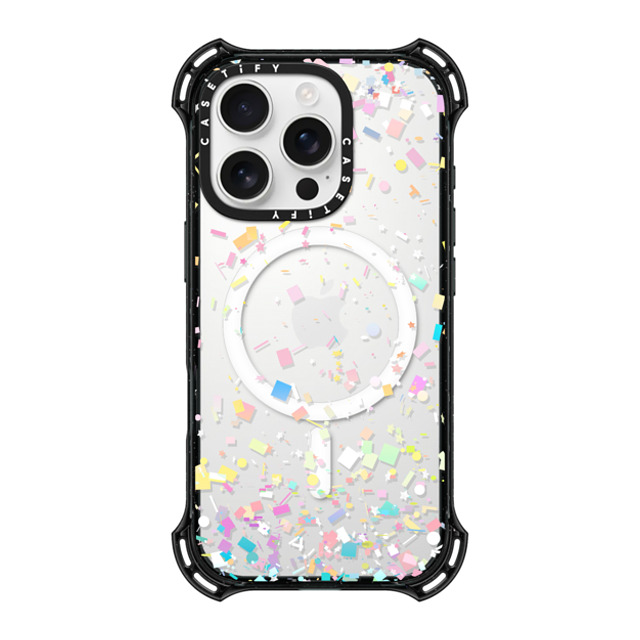 Organic Saturation x CASETiFY iPhone 16 Pro Case Pattern,Abstract Black バウンスケース Pastel Confetti Explosion Transparent Back to School Organic Saturation x CASETiFY iPhone 16 Pro Case Pattern,Abstract Black バウンスケース Pastel Confetti Explosion Transparent Back to School