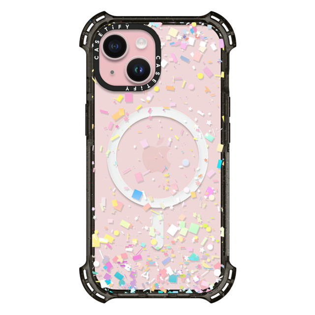 Organic Saturation x CASETiFY iPhone 15 Case Pattern,Abstract Black バウンスケース Pastel Confetti Explosion Transparent Back to School Organic Saturation x CASETiFY iPhone 15 Case Pattern,Abstract Black バウンスケース Pastel Confetti Explosion Transparent Back to School