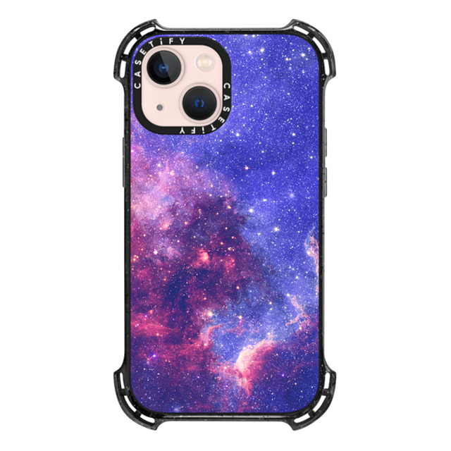 Organic Saturation x CASETiFY iPhone 13 Mini �P�[�X Space,Fine Art Triple Black �o�E���X�P�[�X Pastel Solar Galaxy