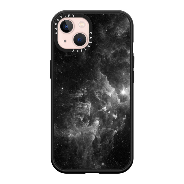 Organic Saturation x CASETiFY iPhone 13 ケース マットブラック インパクトケース MagSafe対応 Black Space Marble