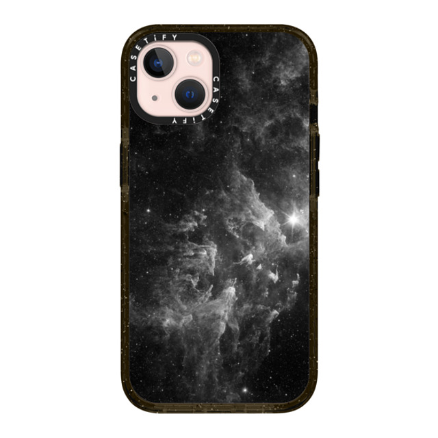 Organic Saturation x CASETiFY iPhone 13 ケース ブラック インパクトケース Black Space Marble