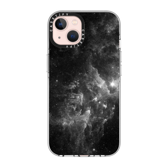 Organic Saturation x CASETiFY iPhone 13 ケース クリア クリア ケース MagSafe対応 Black Space Marble