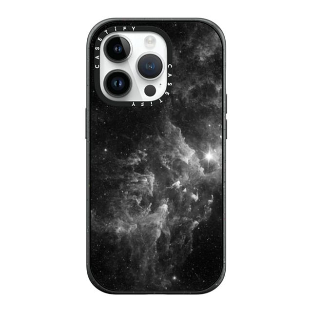 Organic Saturation x CASETiFY iPhone 14 Pro ケース マットブラック インパクトケース MagSafe対応 Black Space Marble