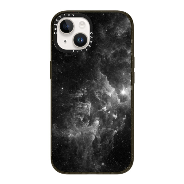 Organic Saturation x CASETiFY iPhone 14 ケース ブラック インパクトケース Black Space Marble