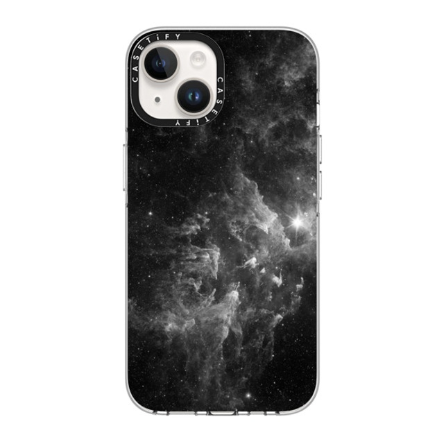 Organic Saturation x CASETiFY iPhone 14 ケース クリア クリア ケース MagSafe対応 Black Space Marble